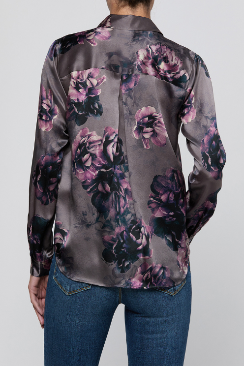 Tyler L/s Blouse - Grape Floral