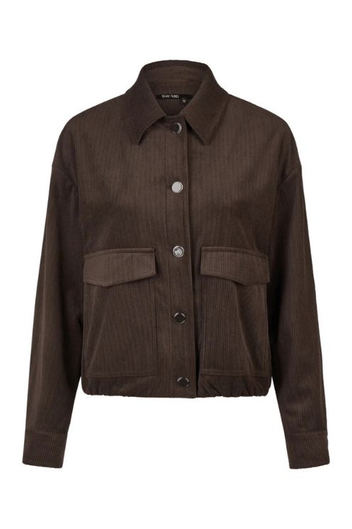 Corduroy Jacket with Balloon Hem