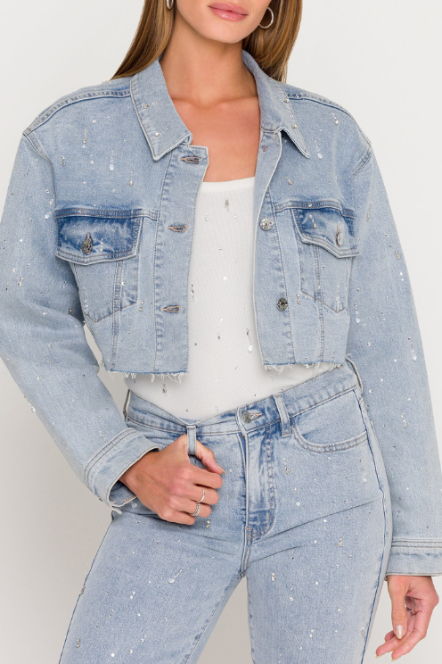 Delan Embellished Denim Jacket