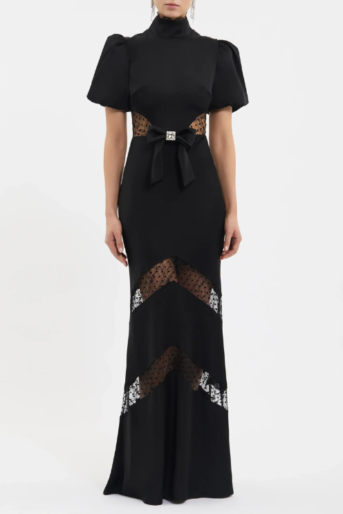 Noire Short Sleeve Gown