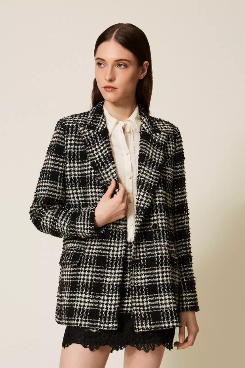Bouclé Check Blazer