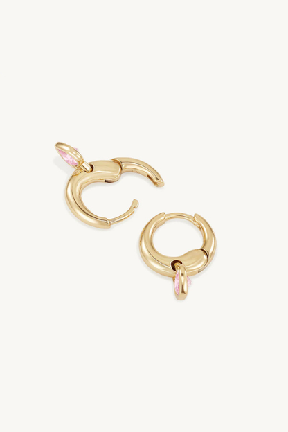 Chérie Heart Huggie Hoops