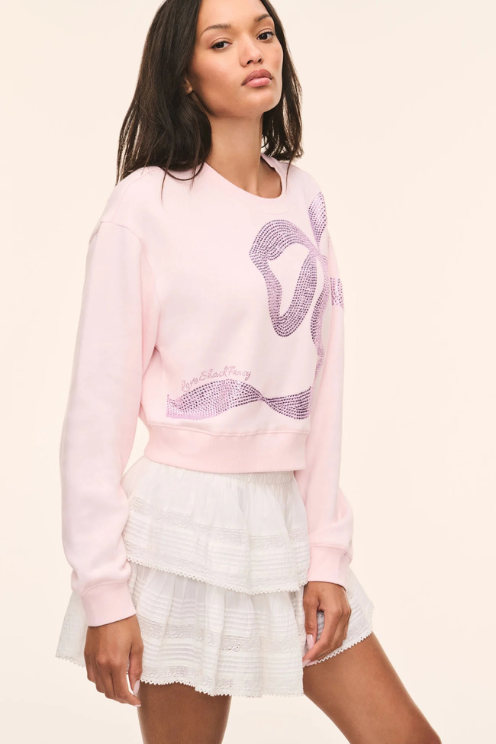 Rylan Rhinestone Bow Pullover