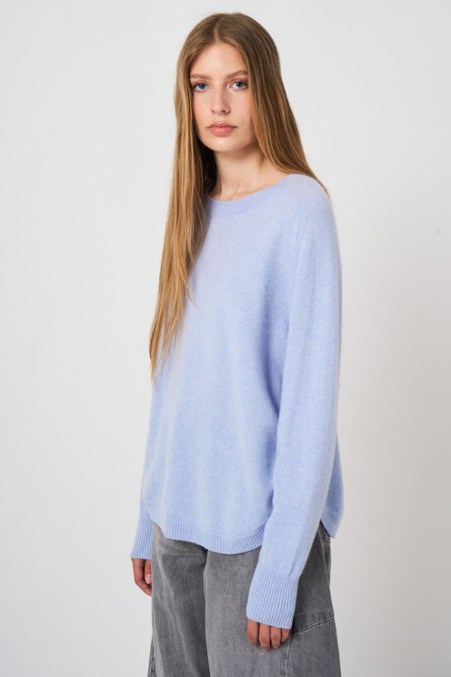 Round Hem Cashmere Sweater