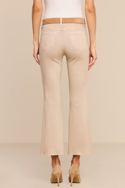 Kendra Coated Cropped Flare Jean