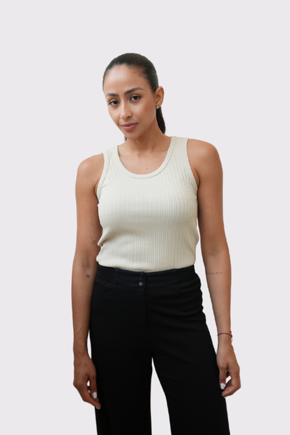 Wide Ribbed Fitted Tank&nbsp;