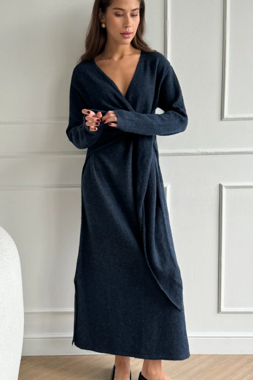 Keira Knit Wrap Dress