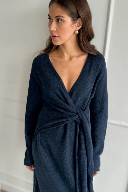 Keira Knit Wrap Dress