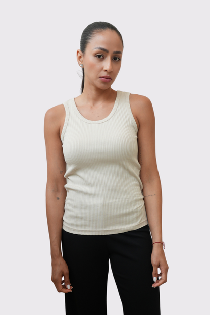 Wide Ribbed Fitted Tank&nbsp;