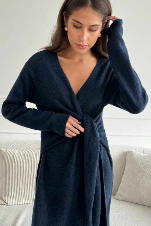 Keira Knit Wrap Dress