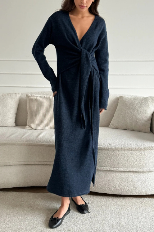 Keira Knit Wrap Dress