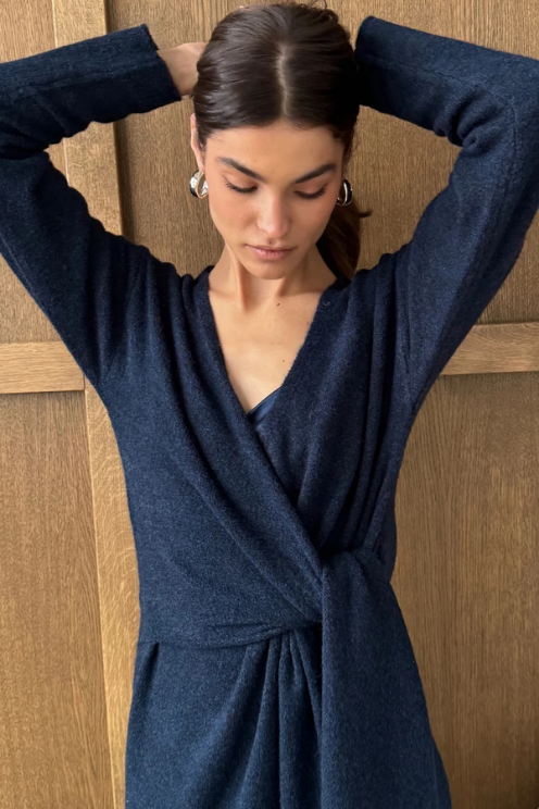 Keira Knit Wrap Dress