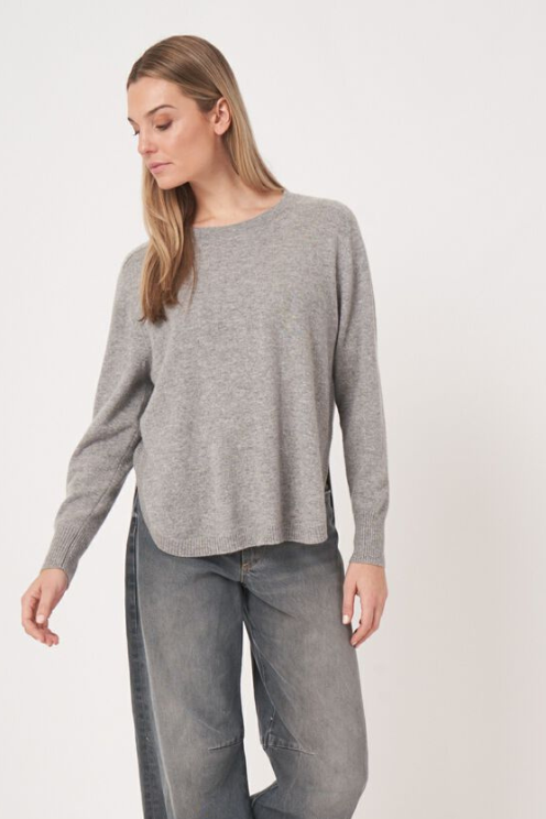 Round Hem Cashmere Sweater