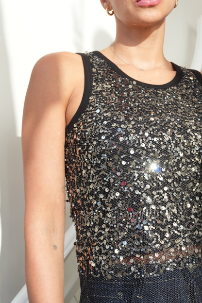 Sequin Knit Tank