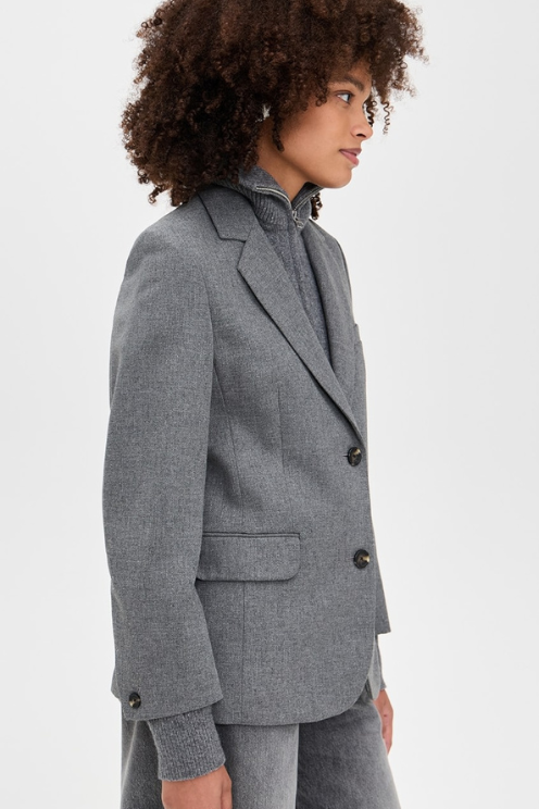 Frank Mixed-Media Blazer