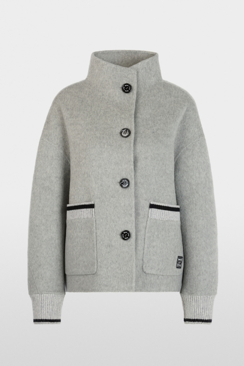 Sporty Jacket with Stand-up Collar