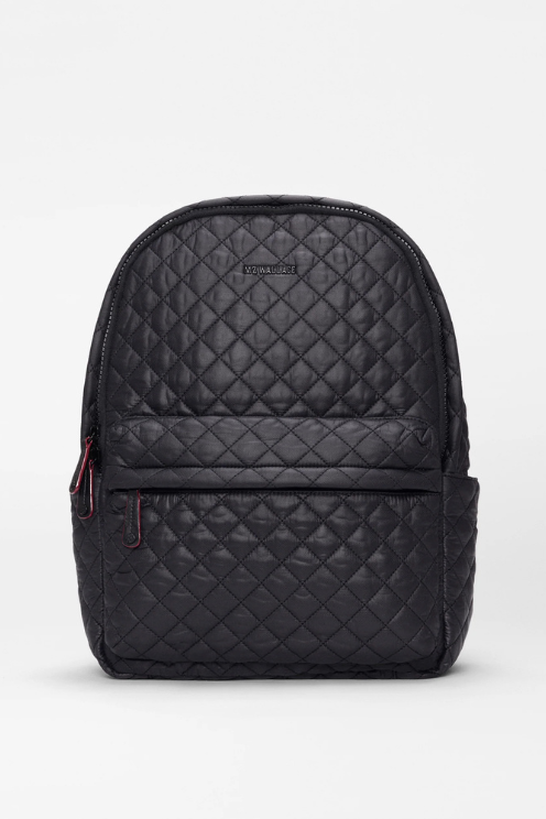 Lightweight Black Quilted Metro Backpack