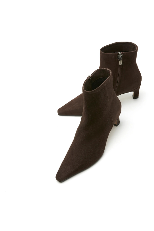 Bev Suede Heeled Bootie