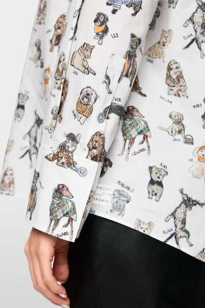 Dodgy Dog Print Blouse