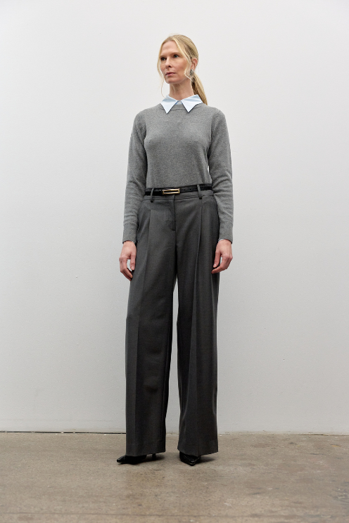 Wide Leg Pleated Pant