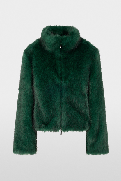Dark Jade Faux Fur Jacket