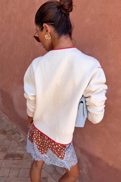 Morocco Motif Knit Sweater