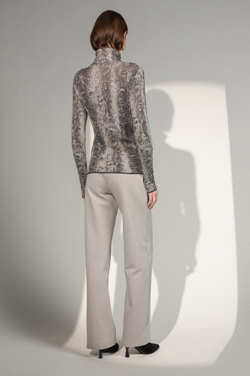 Jacquard Turtleneck Top