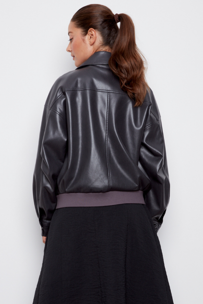Carey Vegan Leather Jacket