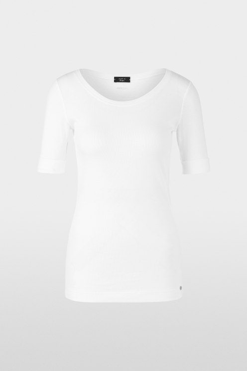 Round - Collar Shirt With Short Sleeves