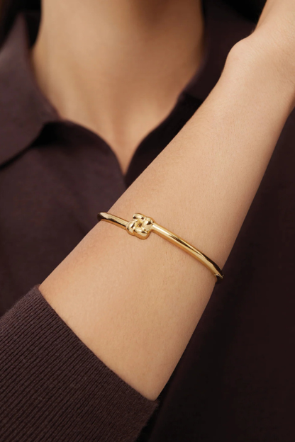 Slim Woven Square Bangle