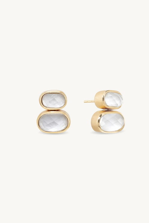 Mercer Double Gemstone Drop Earrings