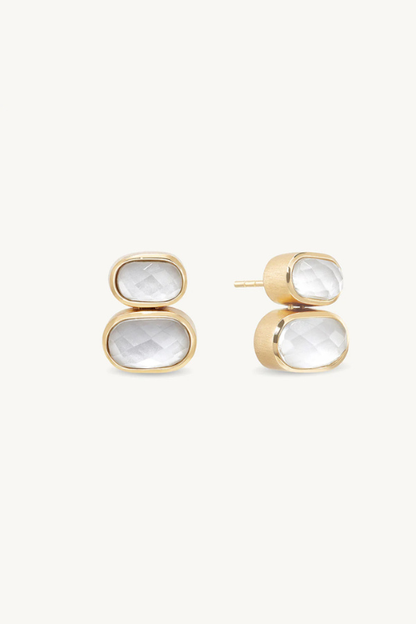Mercer Double Gemstone Drop Earrings