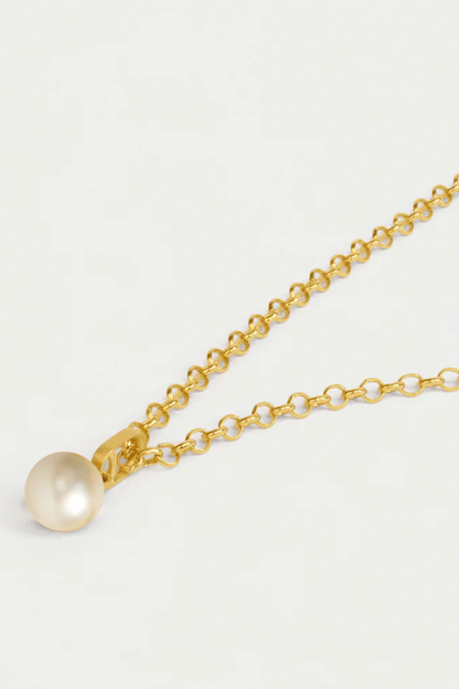 Manhattan Gemstone Pendant Necklace - Pearl