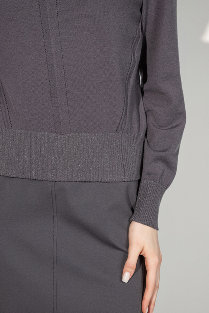 Lurex Detail Merino Sweater