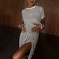 Never Fully Dressed Silver Sequin Tee