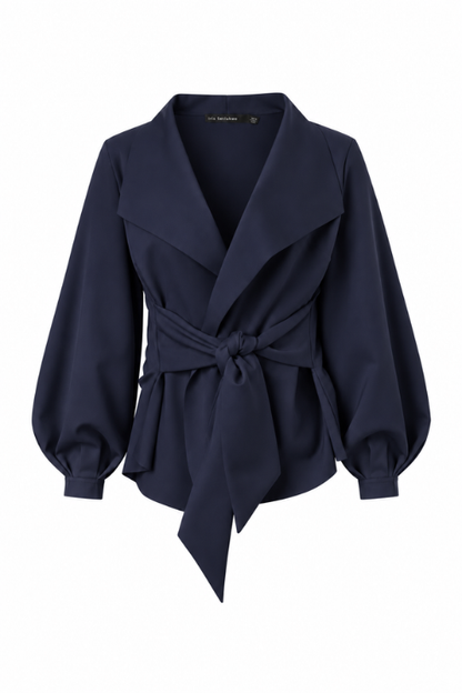 Scuba Raw Edge Belted Jacket
