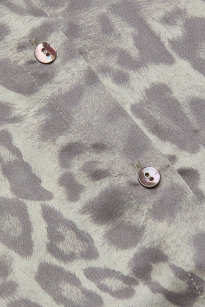 Grey Leopard Tyler Silk Blouse