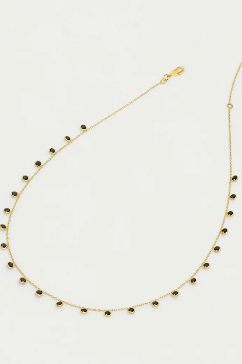 Orsay Charm Necklace - Black CZ