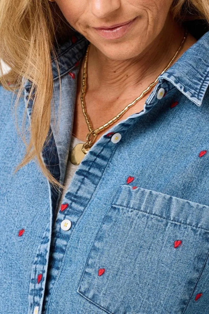 Mia Tiny Hearts Denim Shirt