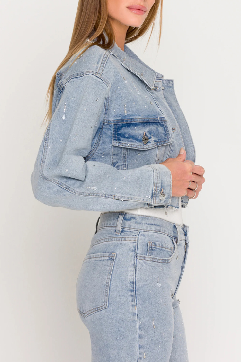 Delan Embellished Denim Jacket