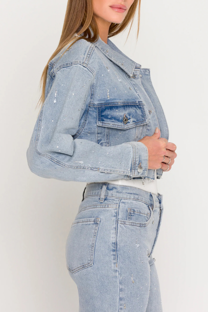 Delan Embellished Denim Jacket