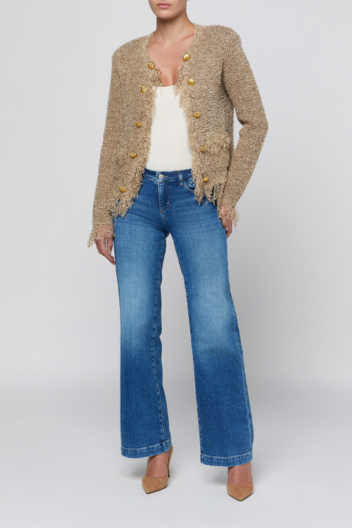 Mireille Fringe Trim Cardigan
