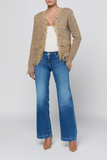 Mireille Fringe Trim Cardigan