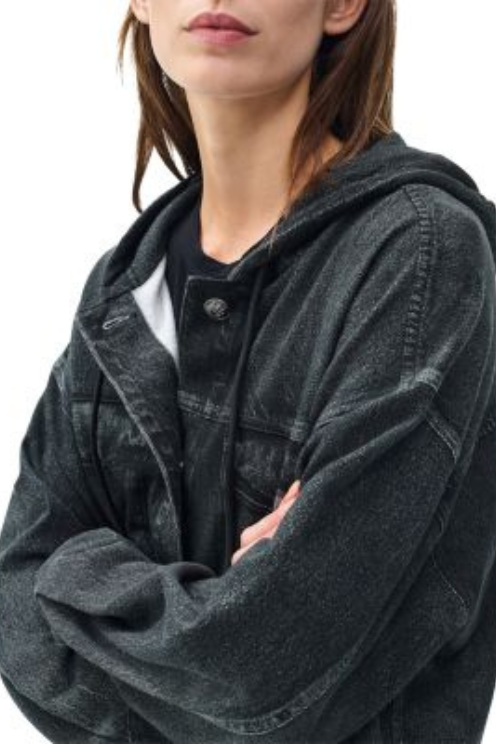 Miramar Terry Hooded Trucker Jacket