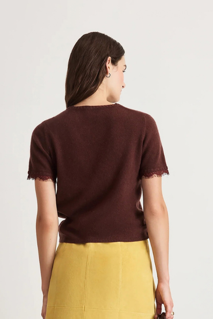 Cashmere Top with Lace