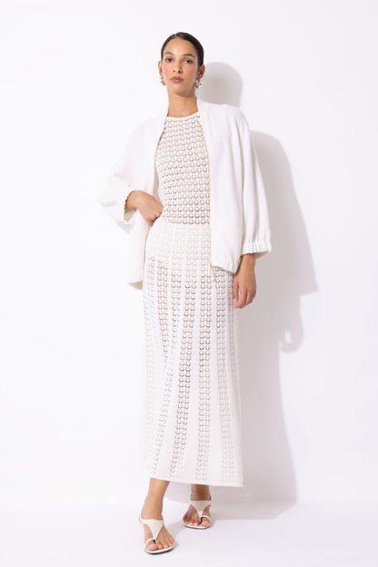 Cardigan Bomber Jacket with Zipper