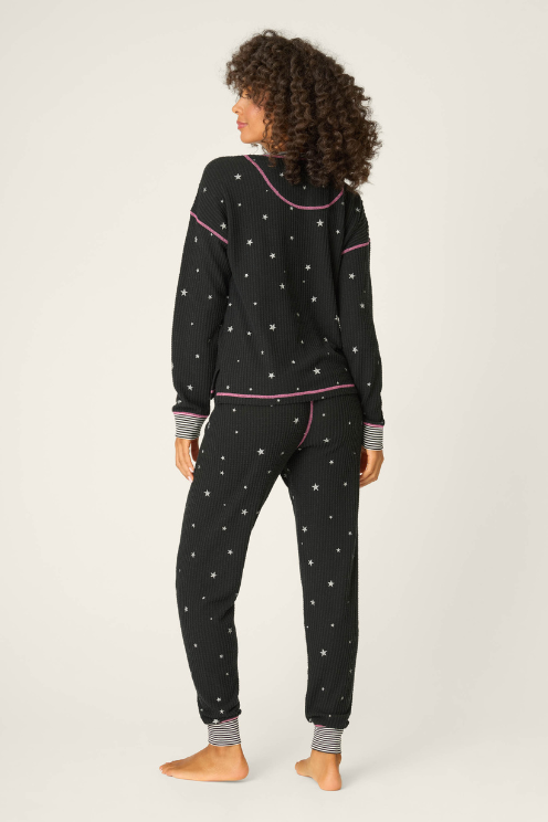 Ski Jammie Classics Starlight Starbright Black PJ Set
