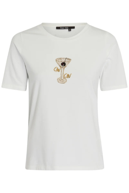 Martini Pearl Appliqué Tee