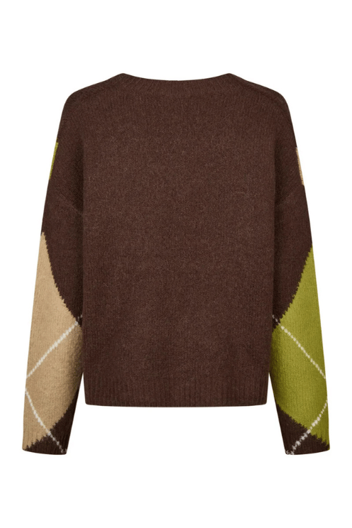 Oversized Argyle Sweater