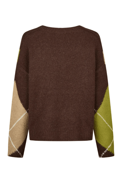 Oversized Argyle Sweater
